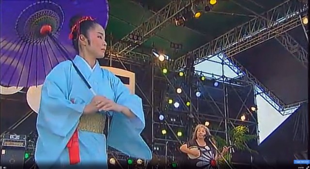 Koja with Okinawan dancer.