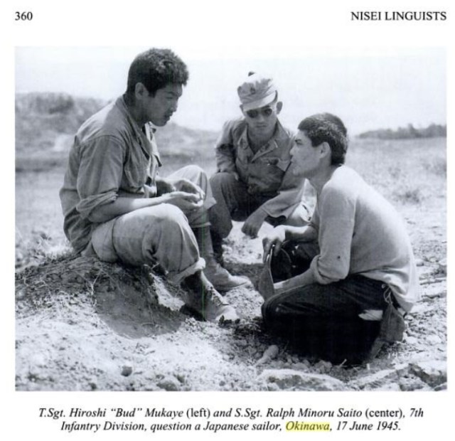 Photo from Nisei Linguists, p. 360.