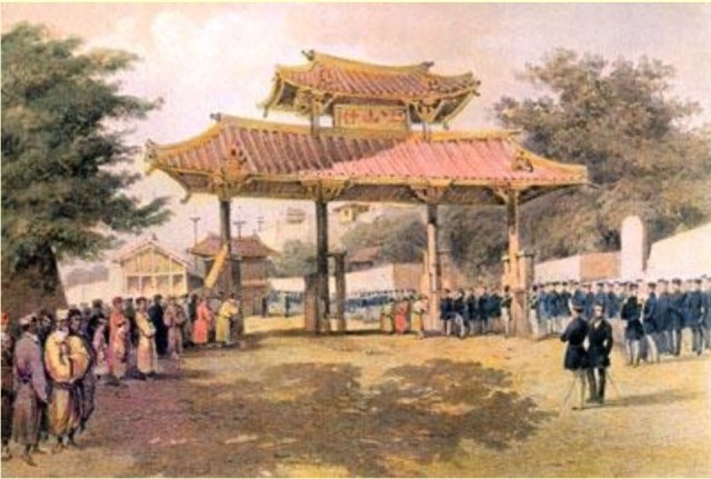 Perry at Shuri Castle