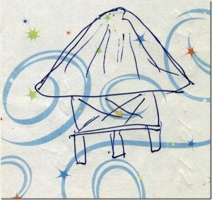 My Dad's sketch of an elevated Okinawan storehouse in Oyakawa village in Haneji.