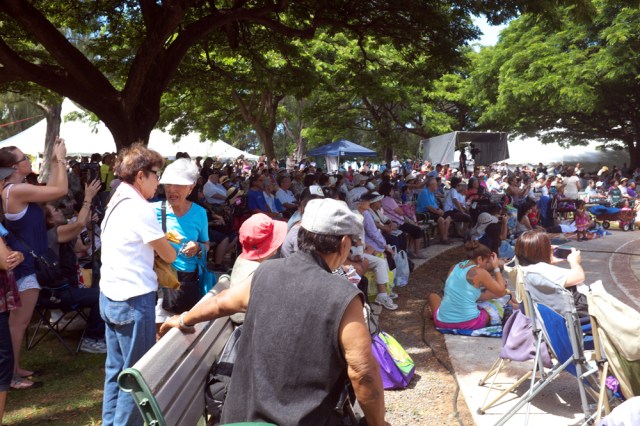 . . . in front of a large audience.