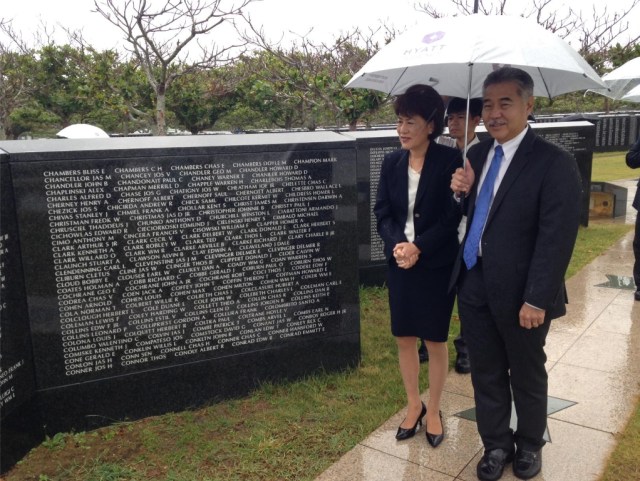 What a humbling experience at the Cornerstone of Peace. The names of over 240-thousand people who lost their lives in the Battle of Okinawa are inscribed on the memorial. — in Itoman, Okinawa.