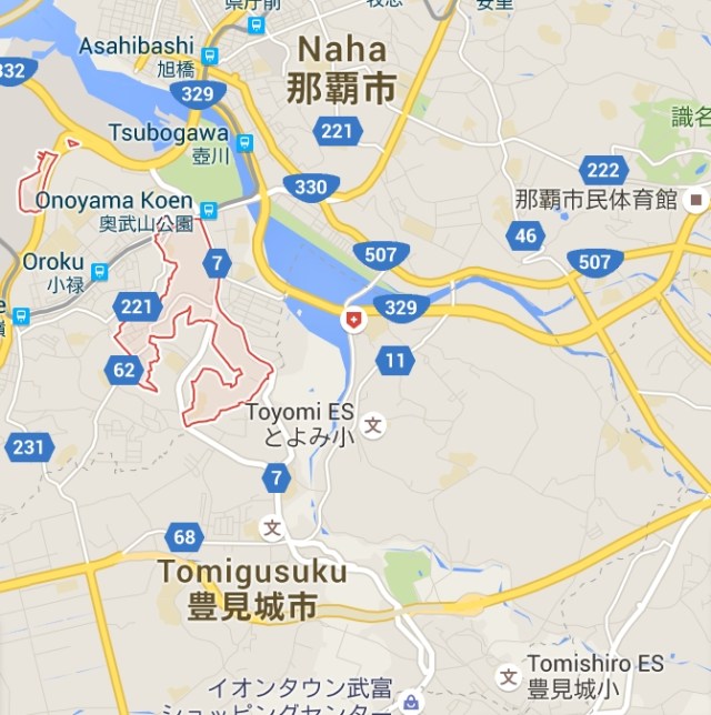 Oroku is the section in pink.